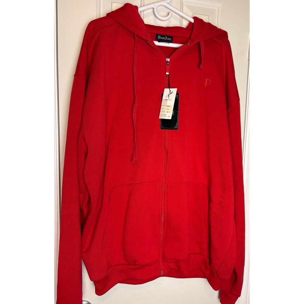 Possi Atti Sweat Set Tracksuit Full Zip Hoodie & Sweat Pants Men's 2XL Red